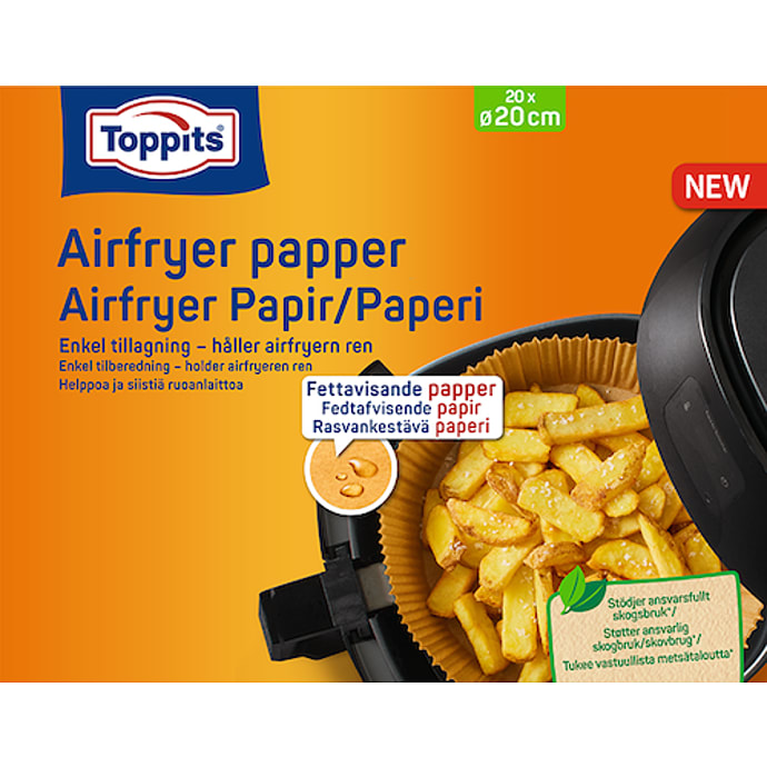 Airfryer bagepapir