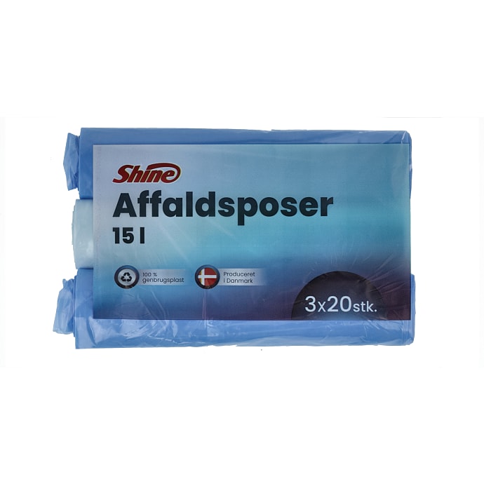 Shine Affaldsposer 15 L 60 stk