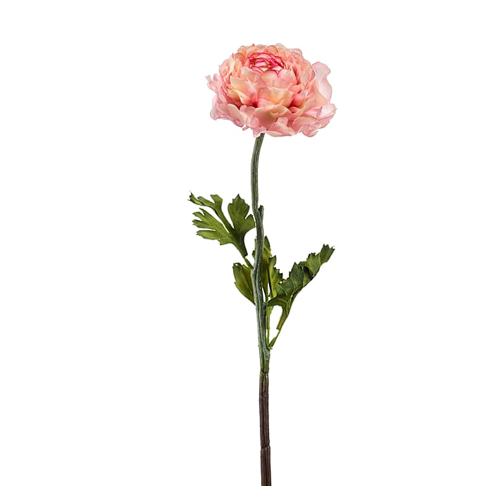 Ranunkel pink kunstig blomsterstilk