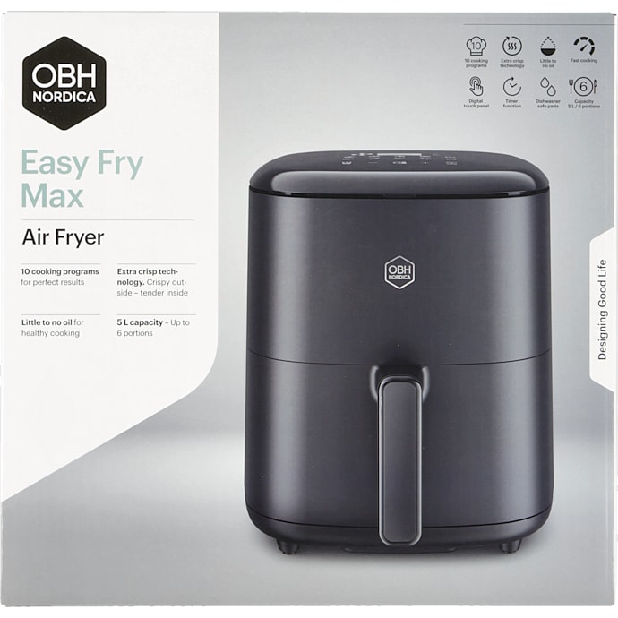 OBH Nordica Easy Fry Max airfryer - sort
