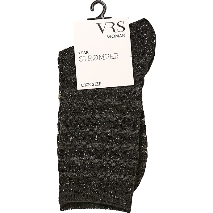 VRS dame glimmerstrømper str. onesize - sort