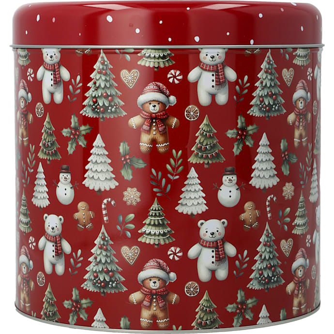 Rund dåse 20 cm - flere varianter - assorteret