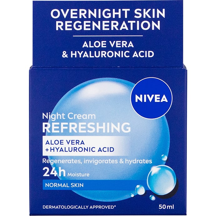 Refreshing natcreme m. aloe vera og hyaluronsyre