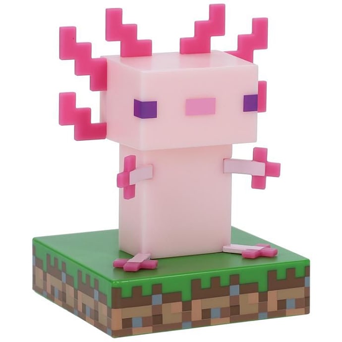 Minecraft Axolotl lampe - lyserød