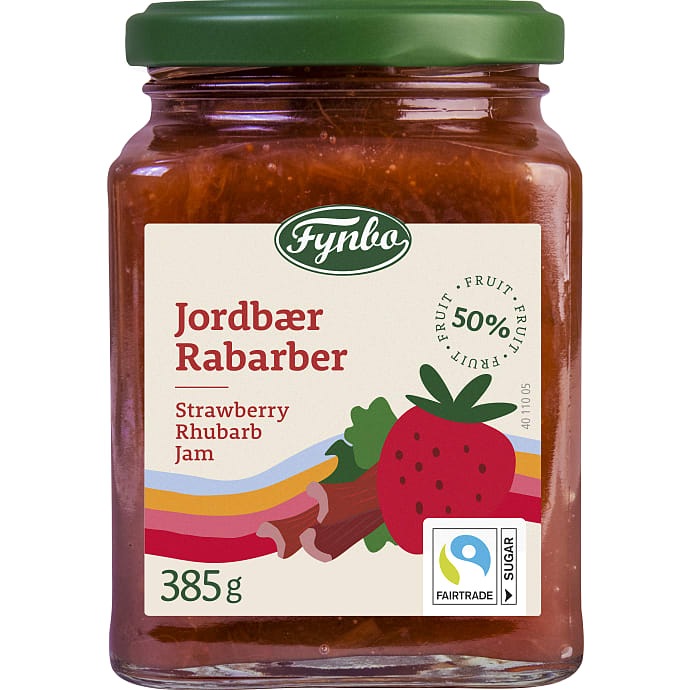 Fynbo Jordbær- og Rabarbersyltetøj