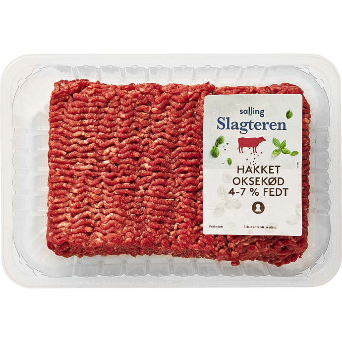 Hakket oksekød 4-7% fedt
