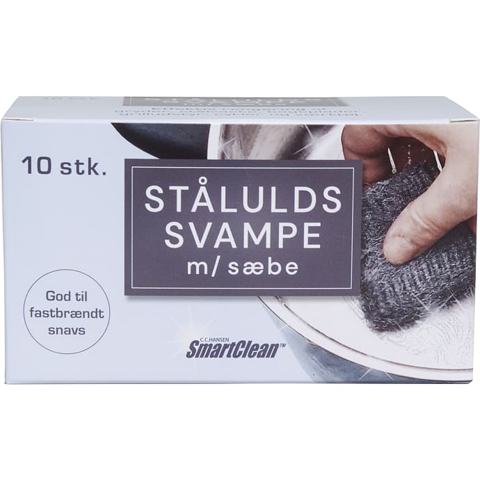 Smartclean Ståluldssvampe m. sæbe