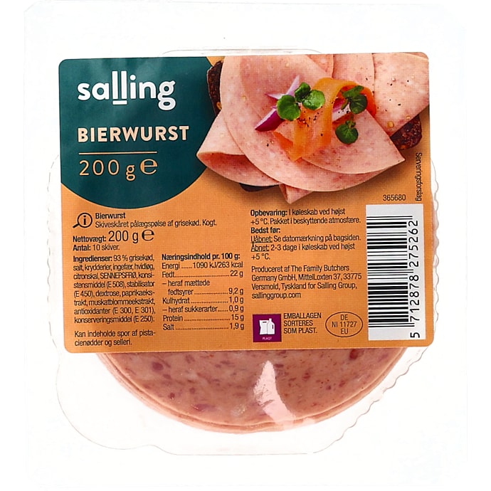 Bierwurst i skiver
