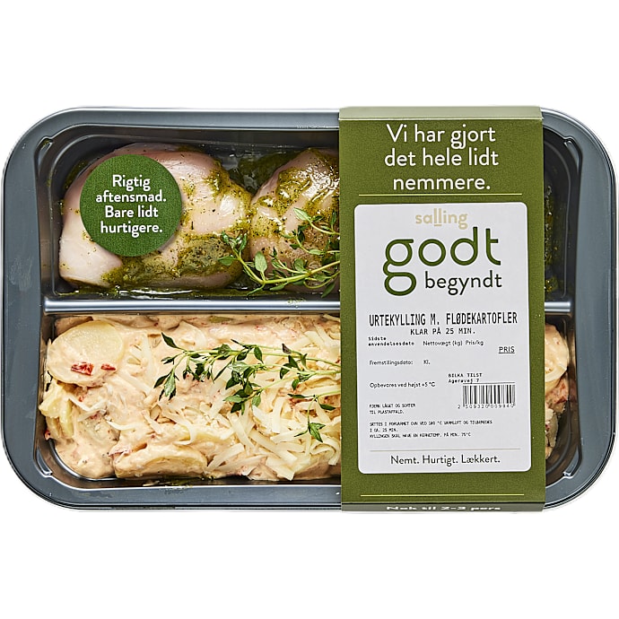 Godt Begyndt Kylling med urtemarinade og flødekartofler