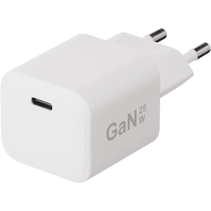 X2O 25W Hjemmelader USB-C GaN Hvid