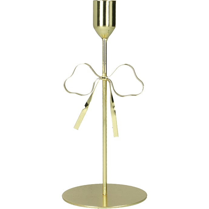 Julefryd metalstage til stagelys H: 20,6 cm - guldfarvet