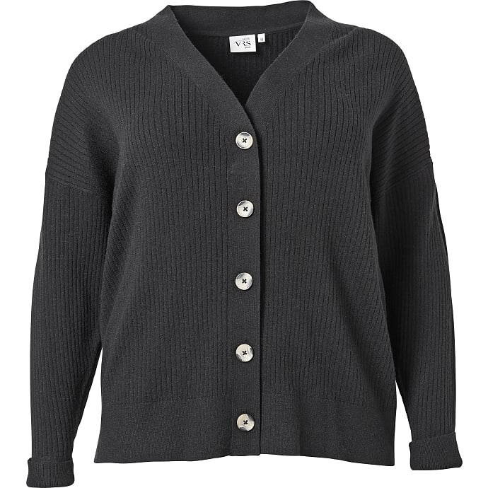 VRS dame cardigan str. 52 - sort