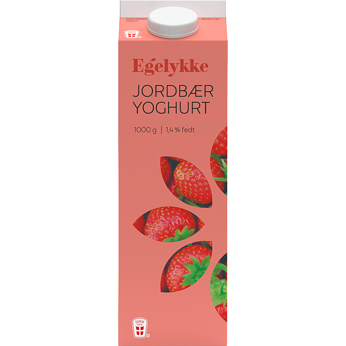 Egelykke Yoghurt med Jordbær 1,4% 1 L