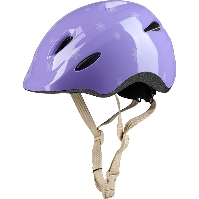 SCO Cykelhjelm til børn shiny lilla blomst