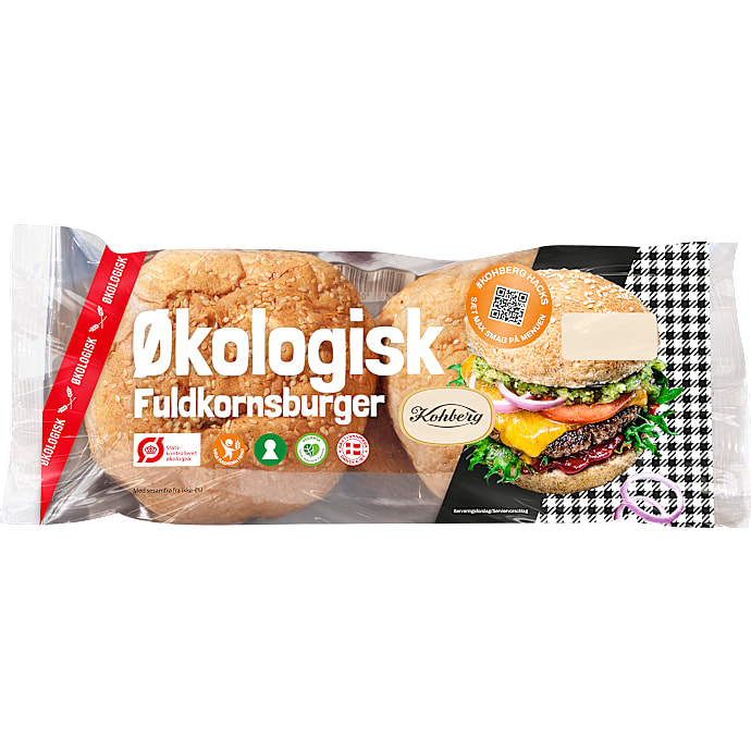 Kohberg Fuldkornsburgerboller Øko 240 g
