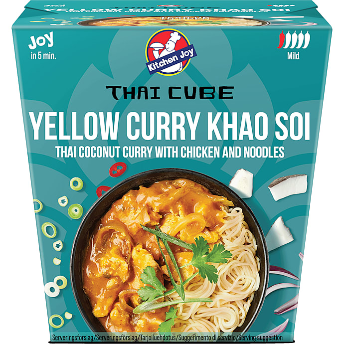 Yellow Curry Khao Soi nudelret m. kylling – produktbillede