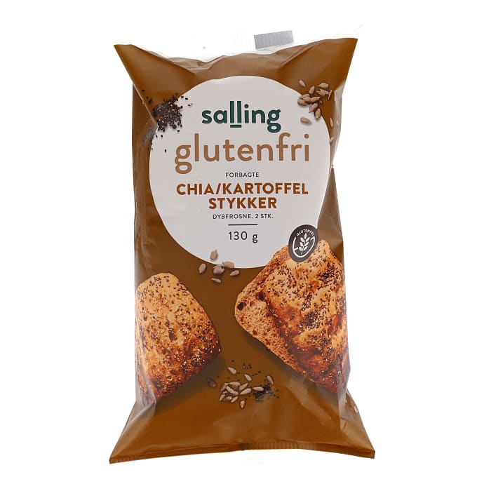 Chia- og kartoffelstykker glutenfri