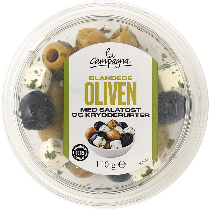 La Campagna Blandede Oliven Peberfrugt 110 g