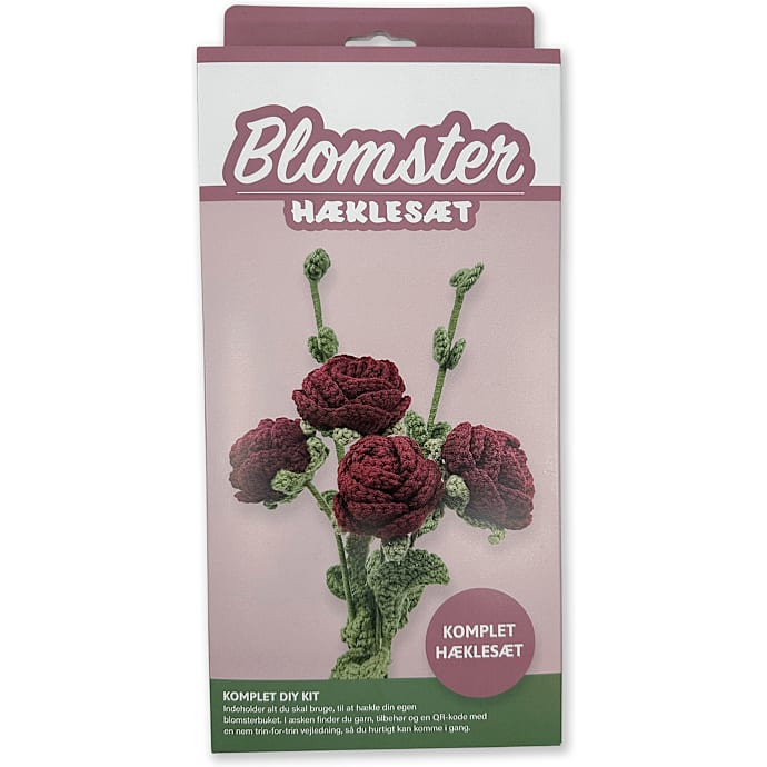 DIY hæklet buket - rose