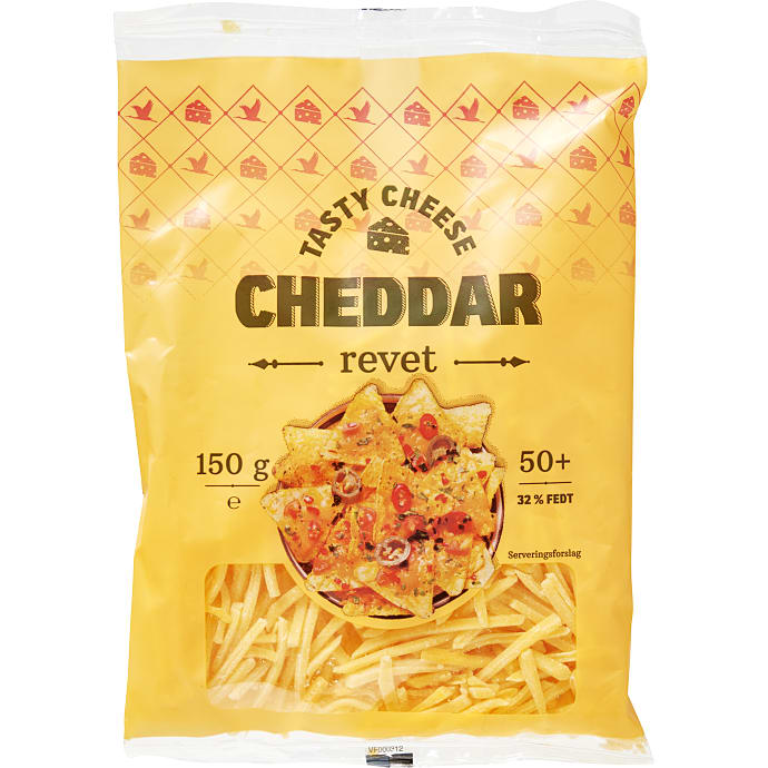 Tasty cheese Revet rød cheddar 150 g