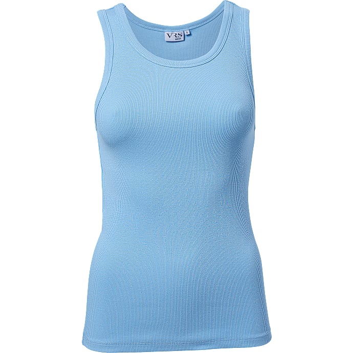 VRS dame rib tanktop str. XL - lyseblå