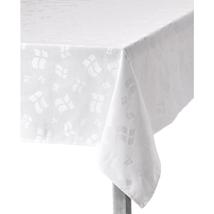 Salling Damaskdug Hvid Flag