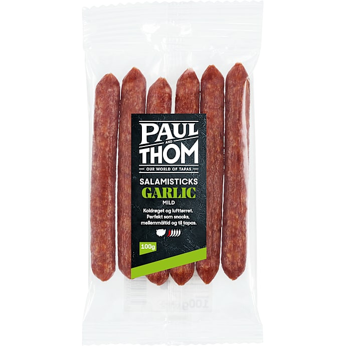 Paul and Thom Snacksalami med Hvidløg