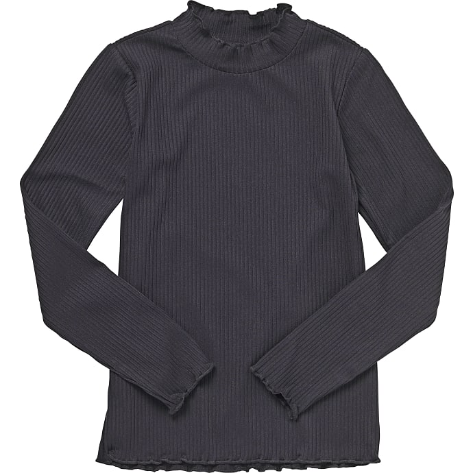 VRS Kids Basic Børne Rib Bluse Str. 122/128 Sort