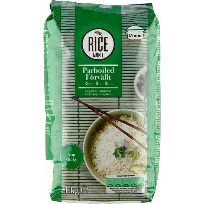 Rice Market Parboiled ris i kogepose 1 g