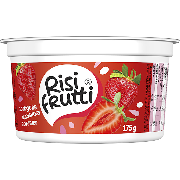 Risdessert m. jordbærsauce