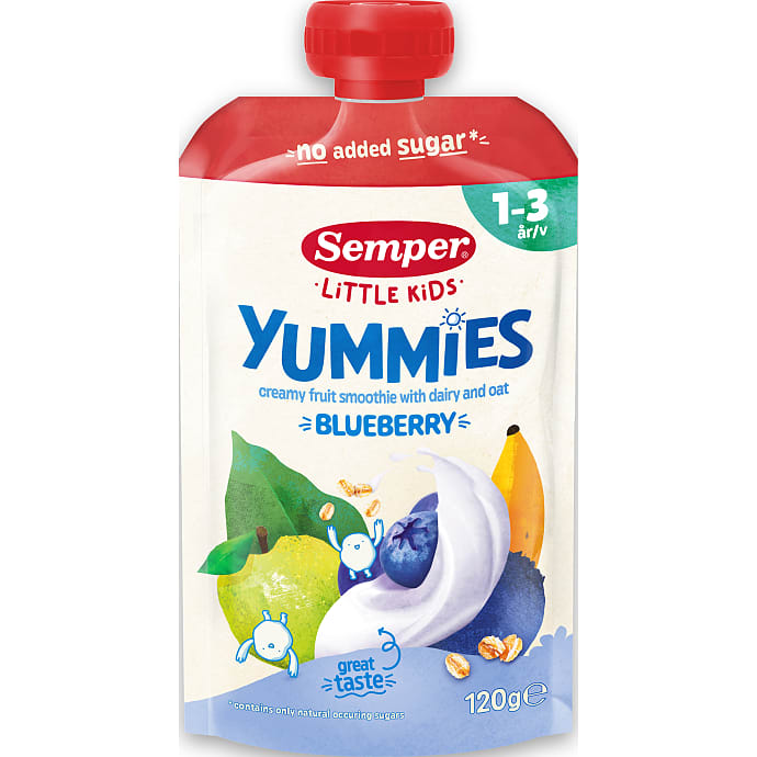 Semper Frugtmos Æble, Banan, Blåbær 120 g