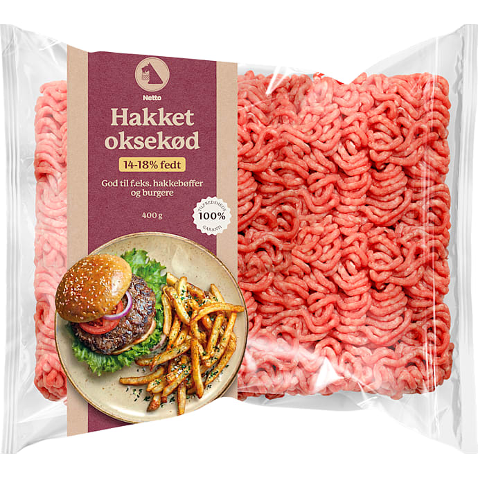 Netto Hakket Oksekød 14-18%