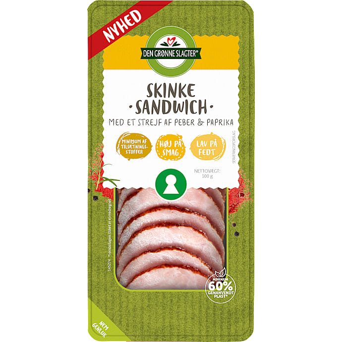 Den Grønne Slagter Kogt Skinke Peber/Paprika 100 g