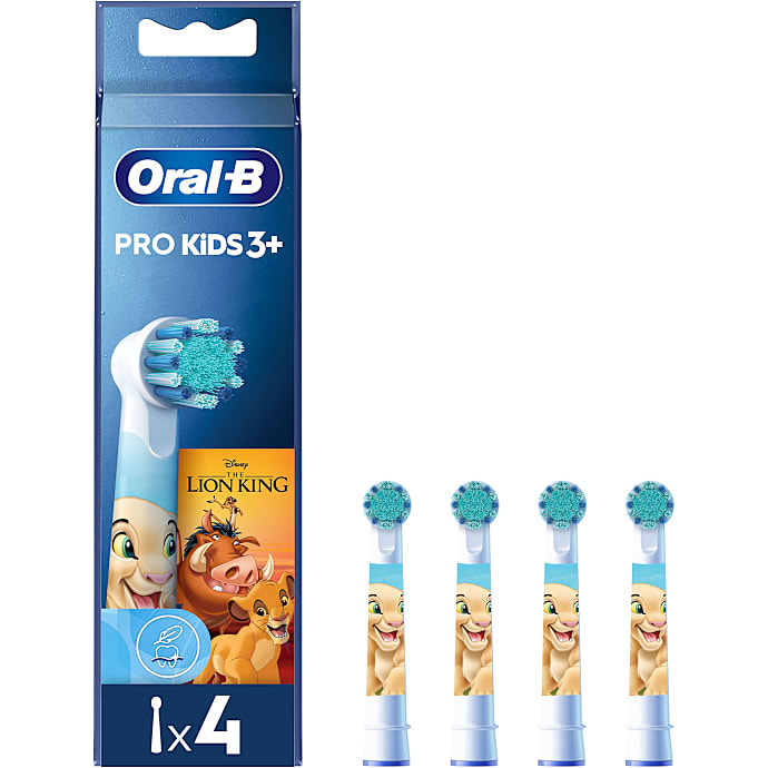 Oral-B Pro Kids 3+ tandbørstehoveder 4-pak - Løvernes Konge