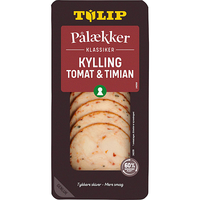 Kyllingebryst i skiver m. tomat
