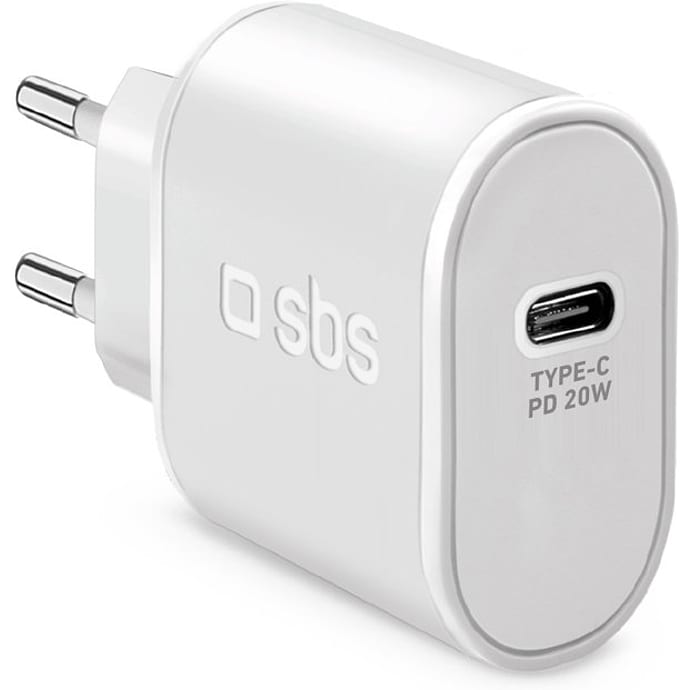 SBS Oplader 20W hvid