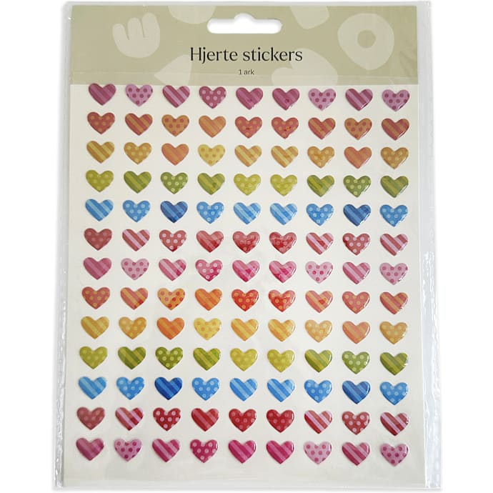 1Conzept Klistermærker Hjerter 1 ark