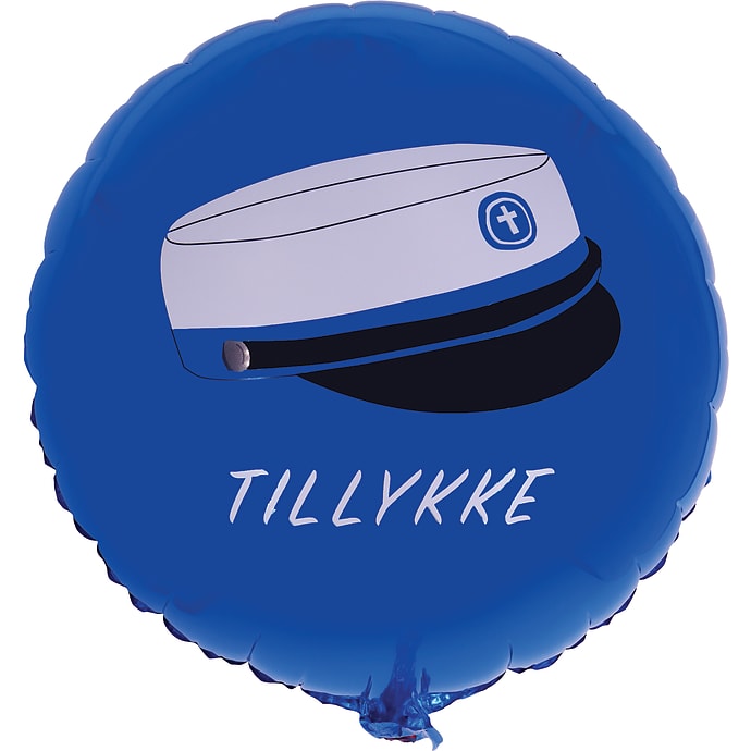 Studenter Folieballon Rund Blå