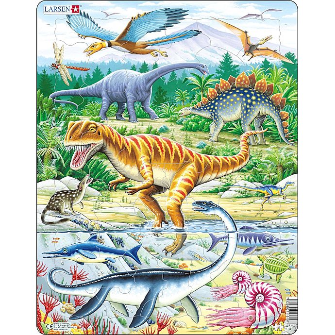 Dinosaurer puslespil - 35 maxi brikker – produktbillede