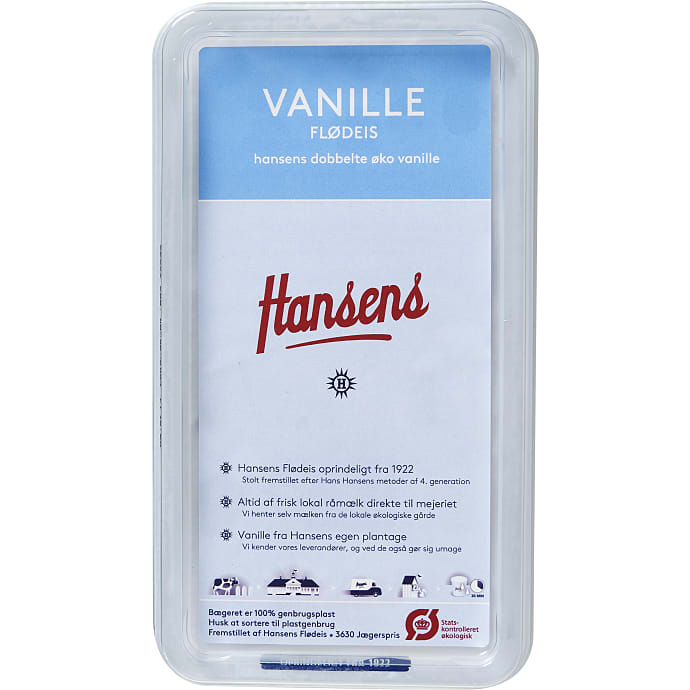 Hansens Flødeis med Vanilje
