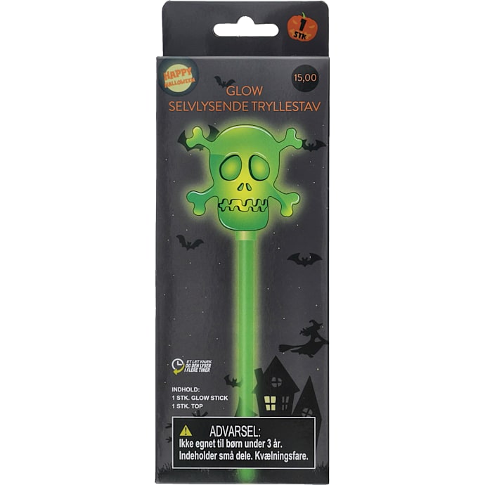 Halloween knæklys tryllestav - flere varianter - assorteret