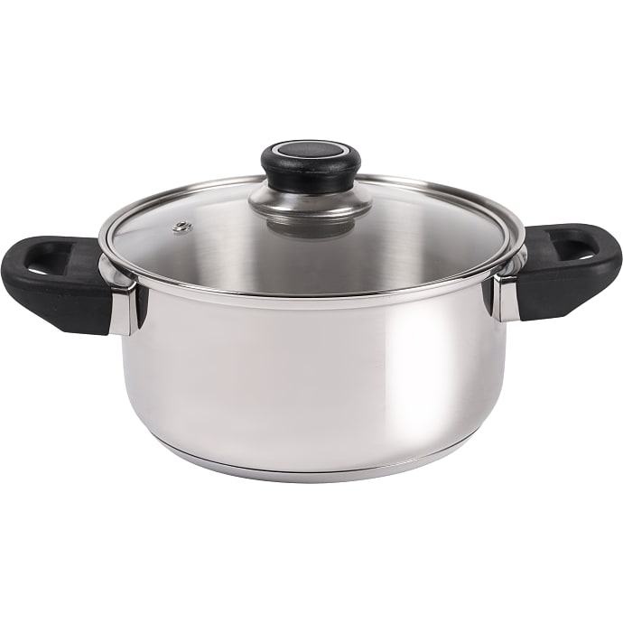 Køkkenchef gryde m/låg - stål (2,4L)