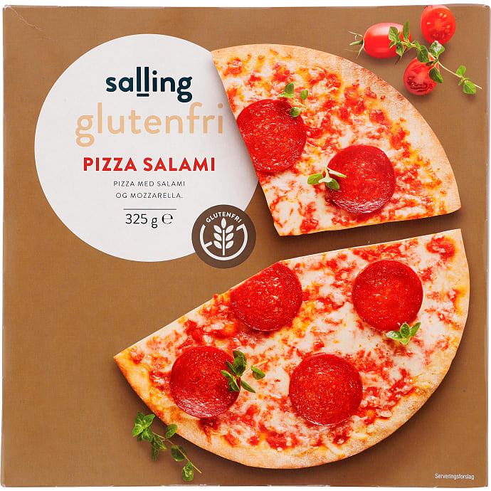 Pizza m. salami glutenfri