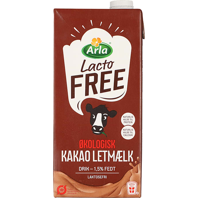 Kakaomælk 1,5% fedt laktosefri øko