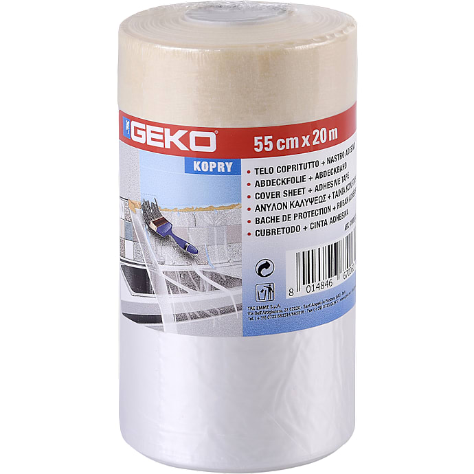 GEKO Malerplast med Tape 20 m