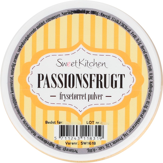 Frysetørret passionsfrugtspulver
