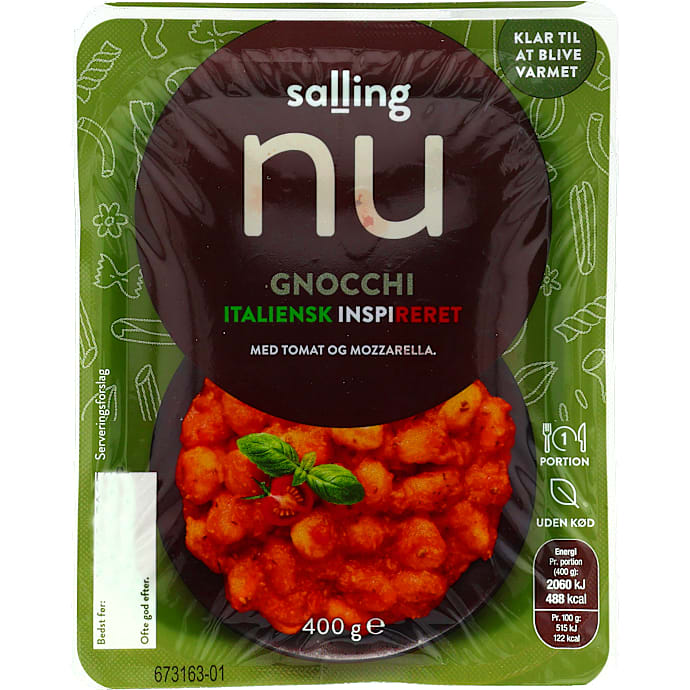 Gnocchi m. tomat og mozzarella