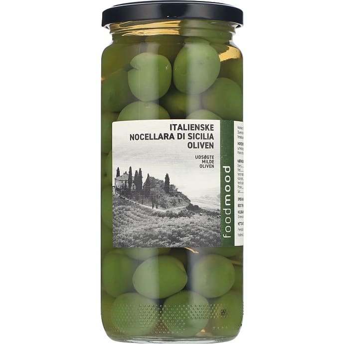 Foodmood Nocellara oliven med sten 280 g