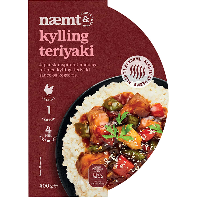 Næmt Kylling Teriyaki m. ris 400 g
