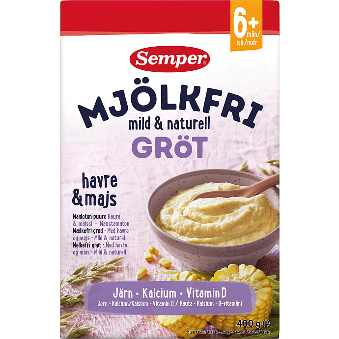 Grød m. havre og majs mælkefri